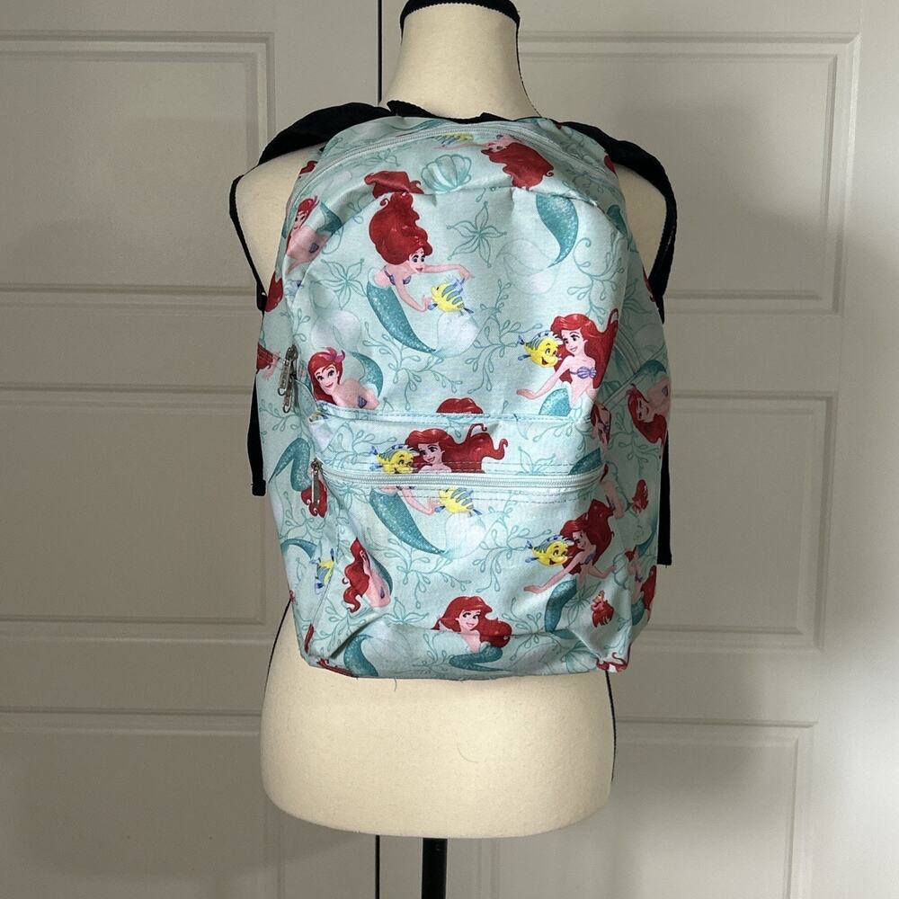DISNEY Ariel Flounder Little Mermaid Standard Size School Backpack For Girls